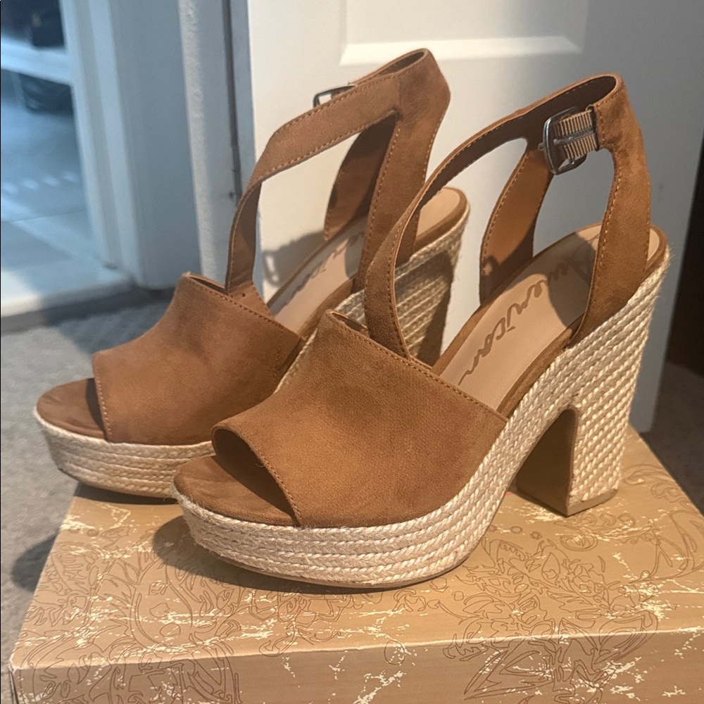 American Rag Tan Wedge Sandals